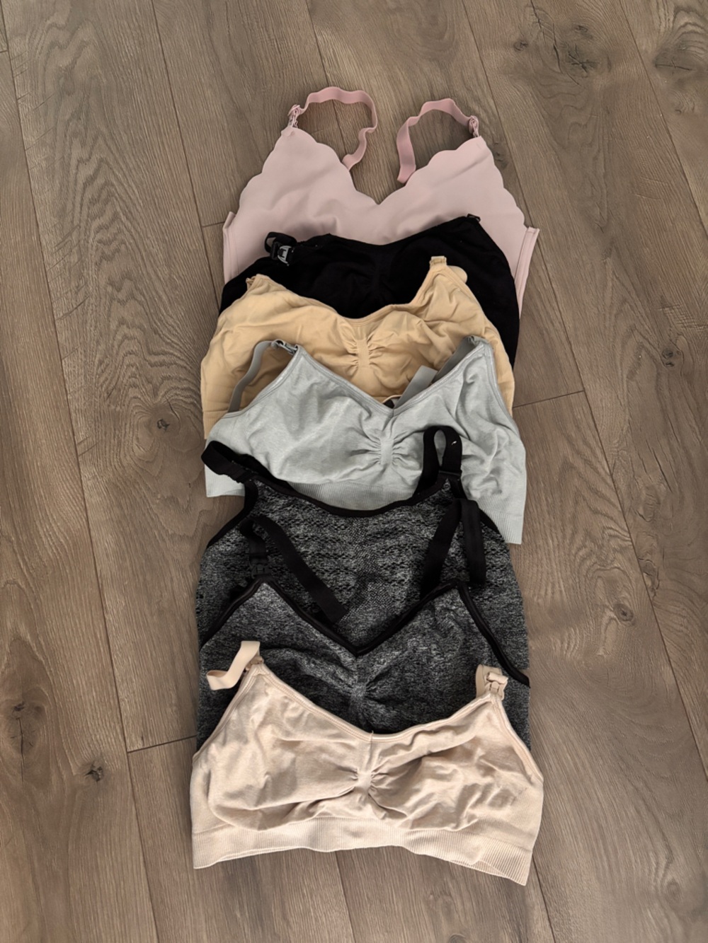 Assorted nursing bras